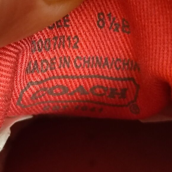 Vintage Coach Kaycee Slip On Sneakers 8.5 Poppy Dream Colorful Signature C - Picture 8 of 9